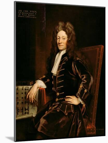 Portrait of Sir Christopher Wren-Godfrey Kneller-Mounted Giclee Print