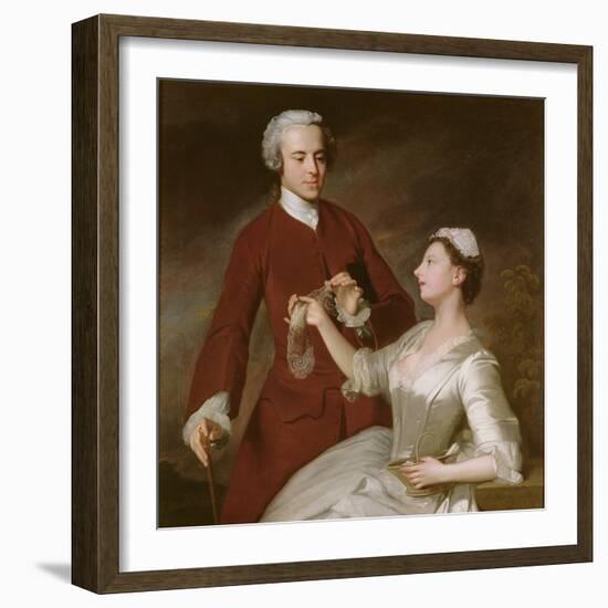 Portrait of Sir Edward and Lady Turner, 1740 (Oil on Canvas)-Allan Ramsay-Framed Giclee Print