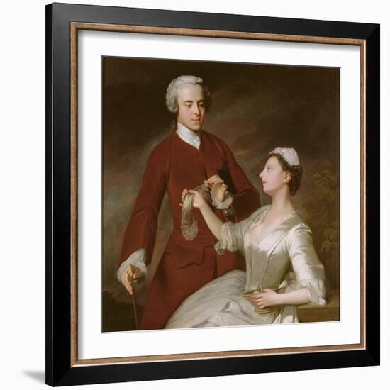 Portrait of Sir Edward and Lady Turner, 1740 (Oil on Canvas)-Allan Ramsay-Framed Giclee Print