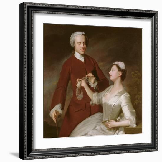 Portrait of Sir Edward and Lady Turner, 1740 (Oil on Canvas)-Allan Ramsay-Framed Giclee Print