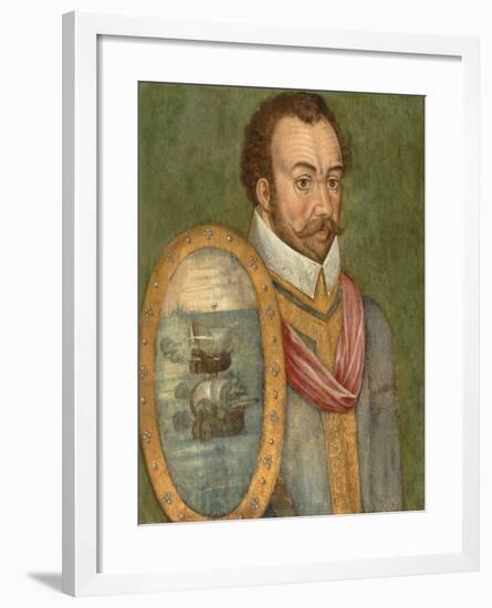 Portrait of Sir Francis Drake, C.1583-null-Framed Giclee Print