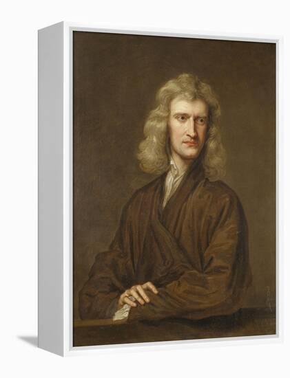 Portrait of Sir Isaac Newton (1642-1727)-Godfrey Kneller-Framed Premier Image Canvas