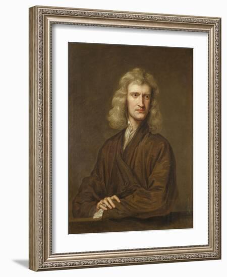 Portrait of Sir Isaac Newton (1642-1727)-Godfrey Kneller-Framed Giclee Print