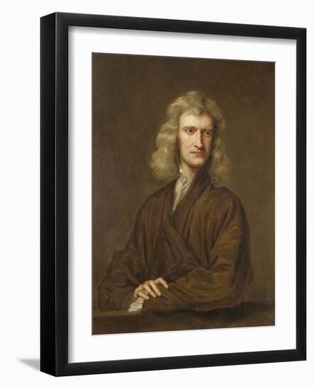 Portrait of Sir Isaac Newton (1642-1727)-Godfrey Kneller-Framed Giclee Print