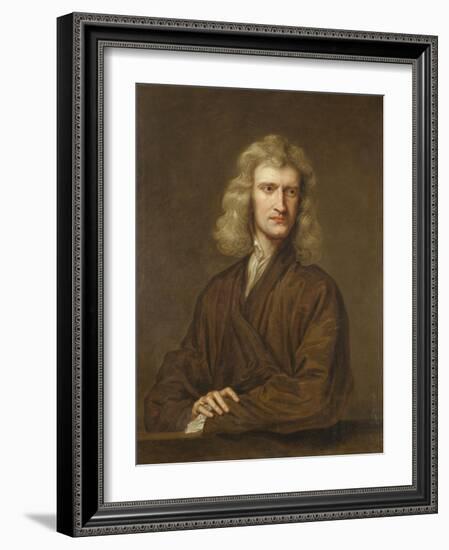 Portrait of Sir Isaac Newton (1642-1727)-Godfrey Kneller-Framed Giclee Print