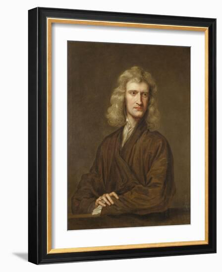 Portrait of Sir Isaac Newton (1642-1727)-Godfrey Kneller-Framed Giclee Print