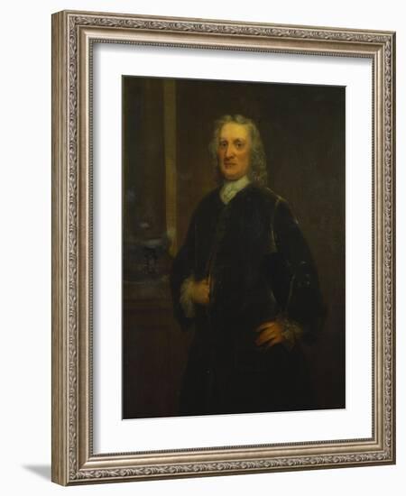 Portrait of Sir Isaac Newton, Aged 80, Three-Quarter Length, in a Grey Coat-Anthony Lee-Framed Giclee Print