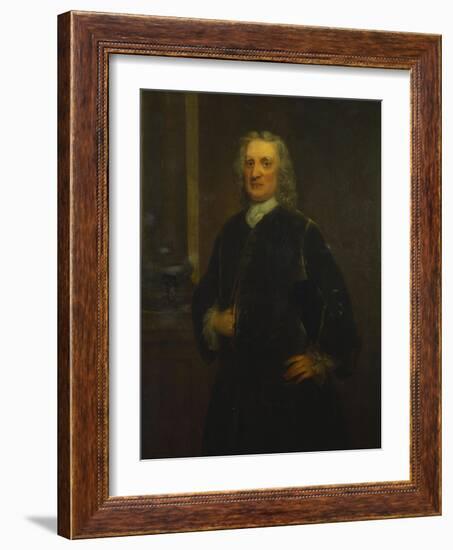 Portrait of Sir Isaac Newton, Aged 80, Three-Quarter Length, in a Grey Coat-Anthony Lee-Framed Giclee Print