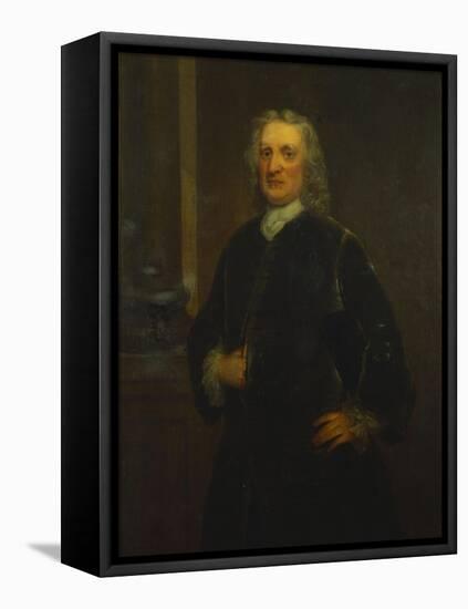 Portrait of Sir Isaac Newton, Aged 80, Three-Quarter Length, in a Grey Coat-Anthony Lee-Framed Premier Image Canvas