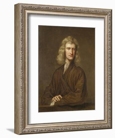 Portrait of Sir Isaac Newton, the Great Philosopher, Mathematician and Astronomer-Godfrey Kneller-Framed Giclee Print