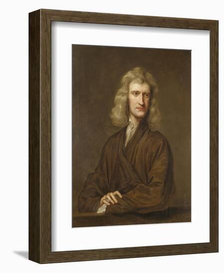 Portrait of Sir Isaac Newton, the Great Philosopher, Mathematician and Astronomer-Godfrey Kneller-Framed Giclee Print