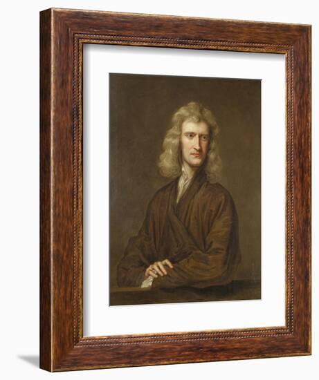 Portrait of Sir Isaac Newton, the Great Philosopher, Mathematician and Astronomer-Godfrey Kneller-Framed Giclee Print