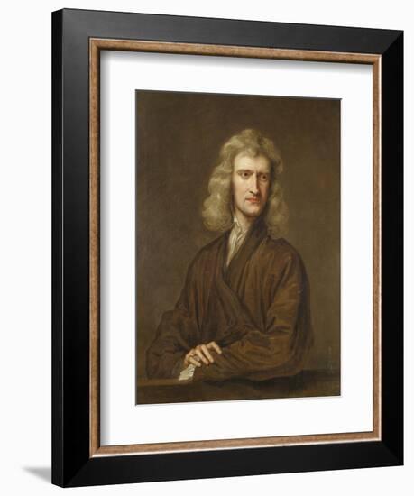 Portrait of Sir Isaac Newton, the Great Philosopher, Mathematician and Astronomer-Godfrey Kneller-Framed Giclee Print