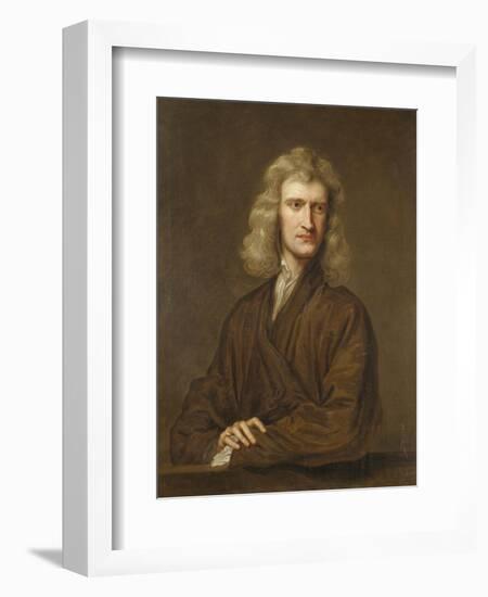 Portrait of Sir Isaac Newton, the Great Philosopher, Mathematician and Astronomer-Godfrey Kneller-Framed Giclee Print