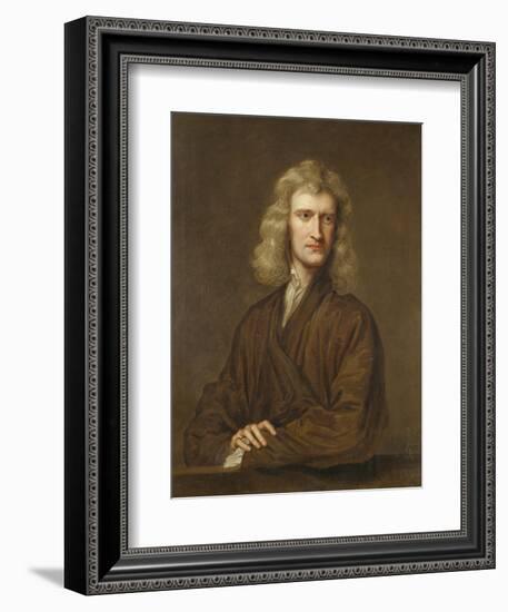 Portrait of Sir Isaac Newton, the Great Philosopher, Mathematician and Astronomer-Godfrey Kneller-Framed Giclee Print