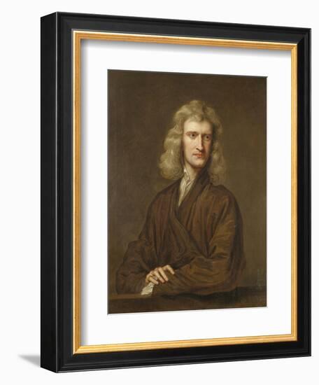 Portrait of Sir Isaac Newton, the Great Philosopher, Mathematician and Astronomer-Godfrey Kneller-Framed Giclee Print