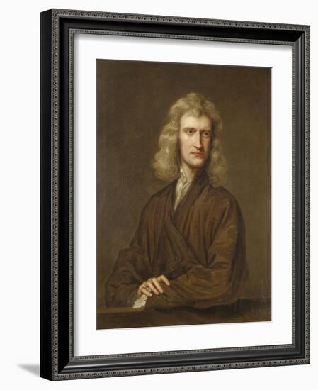 Portrait of Sir Isaac Newton, the Great Philosopher, Mathematician and Astronomer-Godfrey Kneller-Framed Giclee Print