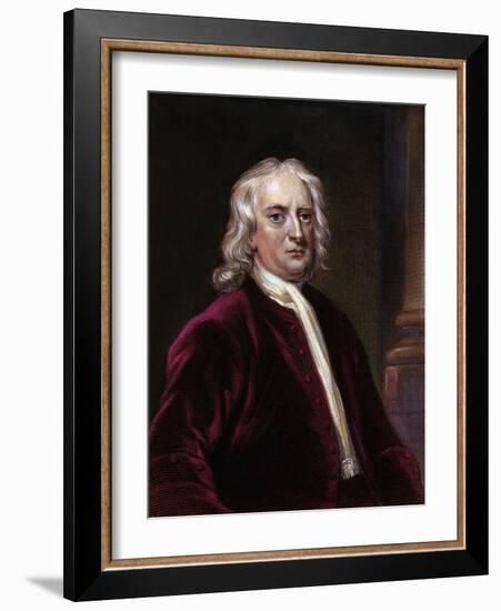 Portrait of Sir Isaac Newton-Edward Scriven-Framed Giclee Print