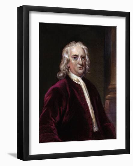 Portrait of Sir Isaac Newton-Edward Scriven-Framed Giclee Print