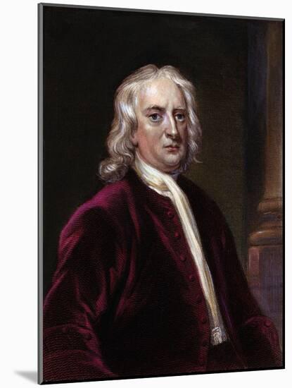 Portrait of Sir Isaac Newton-Edward Scriven-Mounted Giclee Print