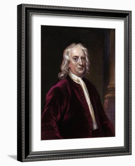 Portrait of Sir Isaac Newton-Edward Scriven-Framed Giclee Print