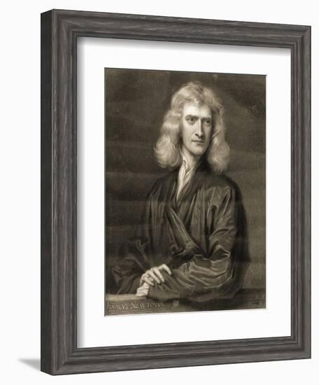 Portrait of Sir Isaac Newton-Godfrey Kneller-Framed Giclee Print