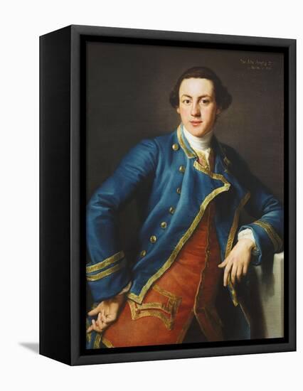 Portrait of Sir John Armytage, 2nd Bt. (1732-1758), in Blue Coat and Crimson Waistcoat-Pompeo Batoni-Framed Premier Image Canvas