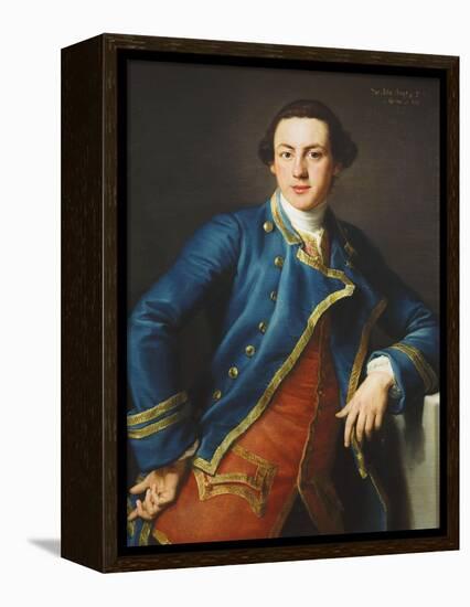 Portrait of Sir John Armytage, 2nd Bt. (1732-1758), in Blue Coat and Crimson Waistcoat-Pompeo Batoni-Framed Premier Image Canvas