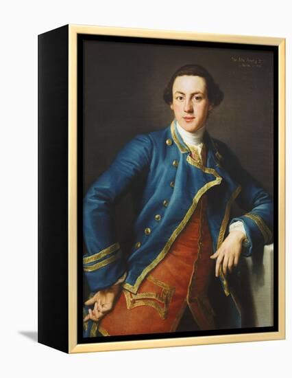 Portrait of Sir John Armytage, 2nd Bt. (1732-1758), in Blue Coat and Crimson Waistcoat-Pompeo Batoni-Framed Premier Image Canvas