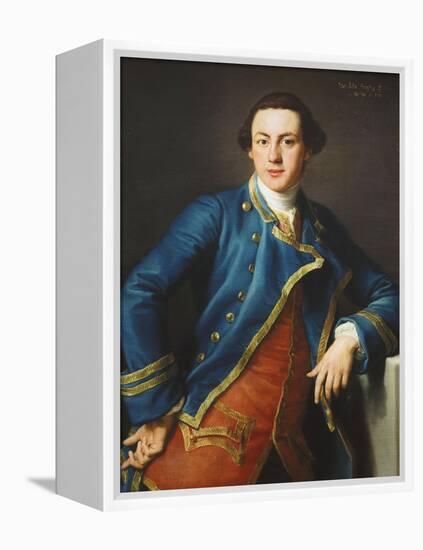 Portrait of Sir John Armytage, 2nd Bt. (1732-1758), in Blue Coat and Crimson Waistcoat-Pompeo Batoni-Framed Premier Image Canvas