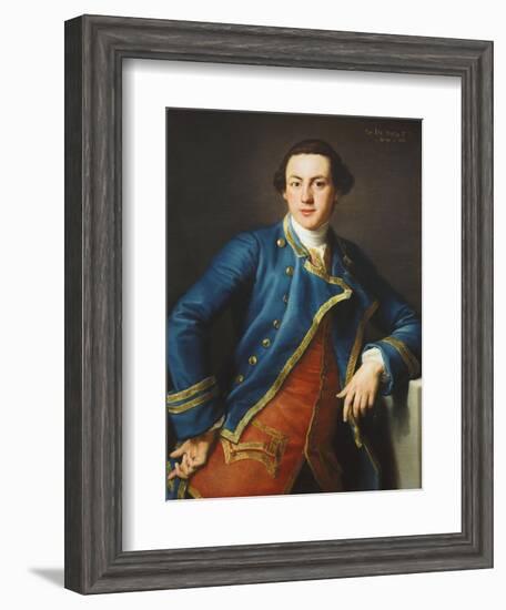 Portrait of Sir John Armytage, 2nd Bt. (1732-1758), in Blue Coat and Crimson Waistcoat-Pompeo Batoni-Framed Giclee Print