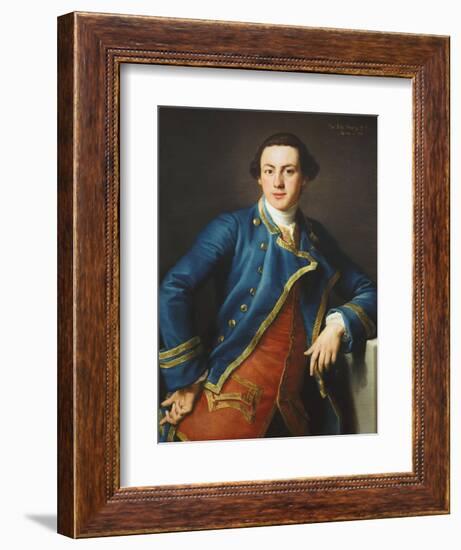 Portrait of Sir John Armytage, 2nd Bt. (1732-1758), in Blue Coat and Crimson Waistcoat-Pompeo Batoni-Framed Giclee Print