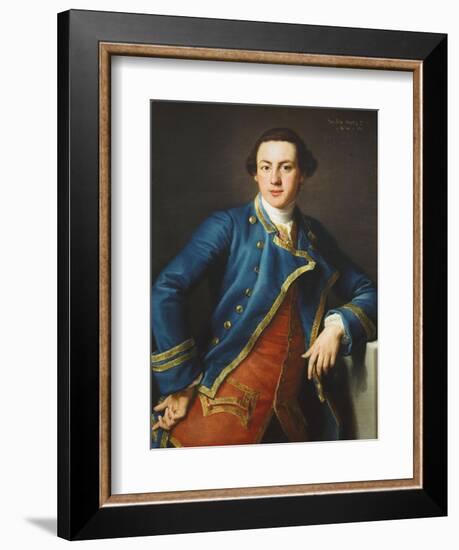 Portrait of Sir John Armytage, 2nd Bt. (1732-1758), in Blue Coat and Crimson Waistcoat-Pompeo Batoni-Framed Giclee Print