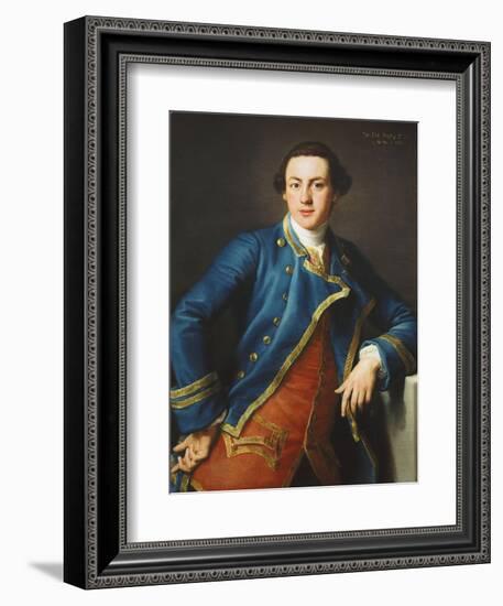 Portrait of Sir John Armytage, 2nd Bt. (1732-1758), in Blue Coat and Crimson Waistcoat-Pompeo Batoni-Framed Giclee Print