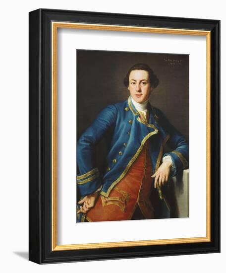 Portrait of Sir John Armytage, 2nd Bt. (1732-1758), in Blue Coat and Crimson Waistcoat-Pompeo Batoni-Framed Giclee Print