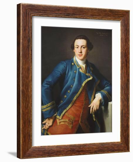 Portrait of Sir John Armytage, 2nd Bt. (1732-1758), in Blue Coat and Crimson Waistcoat-Pompeo Batoni-Framed Giclee Print