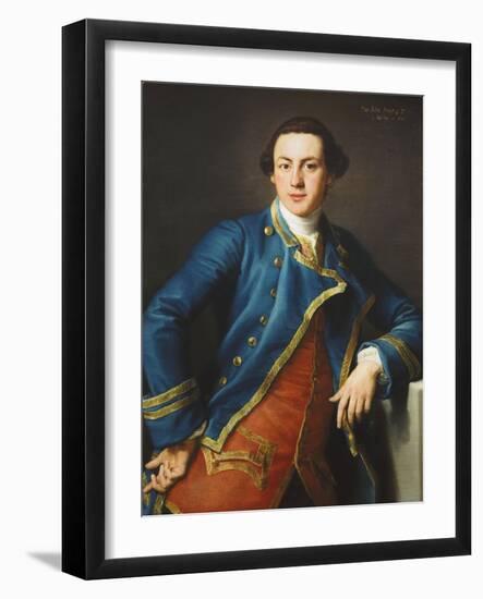 Portrait of Sir John Armytage, 2nd Bt. (1732-1758), in Blue Coat and Crimson Waistcoat-Pompeo Batoni-Framed Giclee Print