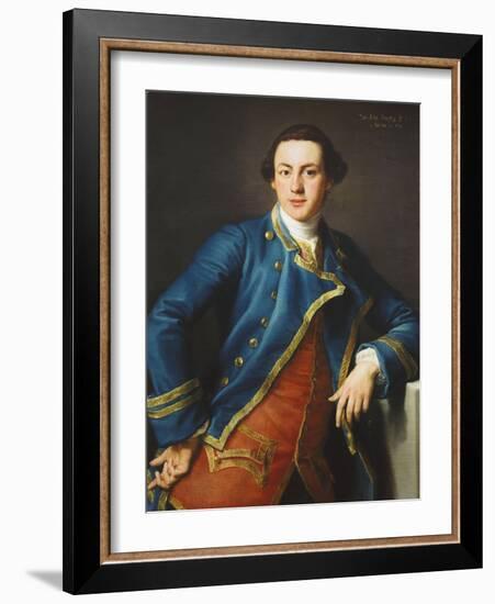 Portrait of Sir John Armytage, 2nd Bt. (1732-1758), in Blue Coat and Crimson Waistcoat-Pompeo Batoni-Framed Giclee Print