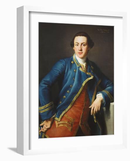 Portrait of Sir John Armytage, 2nd Bt. (1732-1758), in Blue Coat and Crimson Waistcoat-Pompeo Batoni-Framed Giclee Print