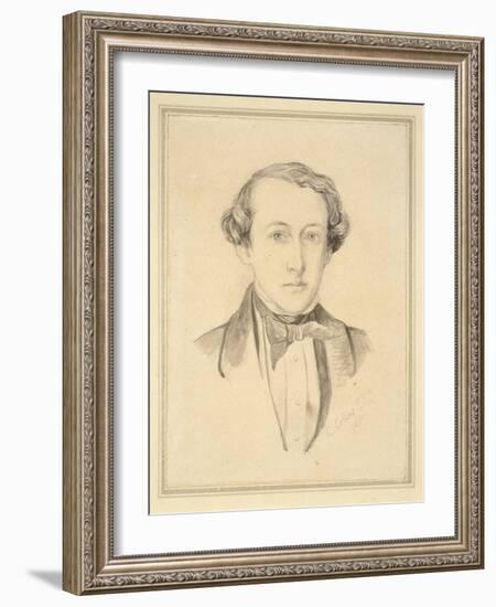 Portrait of Sir John Everett Millais, 1850 (Graphite with Watercolour on Discoloured Cream Paper)-Charles Alston Collins-Framed Giclee Print