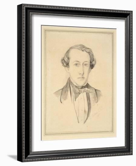 Portrait of Sir John Everett Millais, 1850 (Graphite with Watercolour on Discoloured Cream Paper)-Charles Alston Collins-Framed Giclee Print