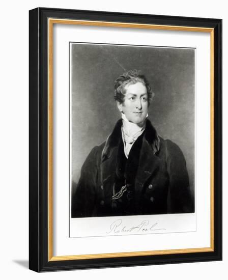 Portrait of Sir Robert Peel-Thomas Lawrence-Framed Giclee Print