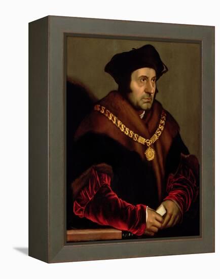 Portrait of Sir Thomas More (1478-1535)-Hans Holbein the Younger-Framed Premier Image Canvas