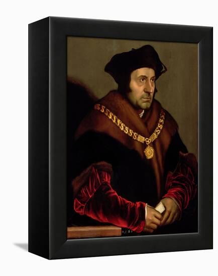 Portrait of Sir Thomas More (1478-1535)-Hans Holbein the Younger-Framed Premier Image Canvas