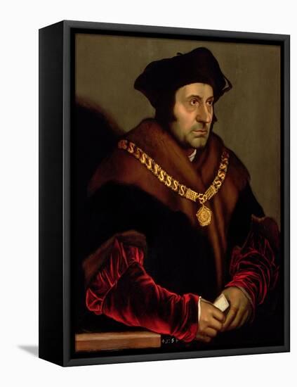 Portrait of Sir Thomas More (1478-1535)-Hans Holbein the Younger-Framed Premier Image Canvas