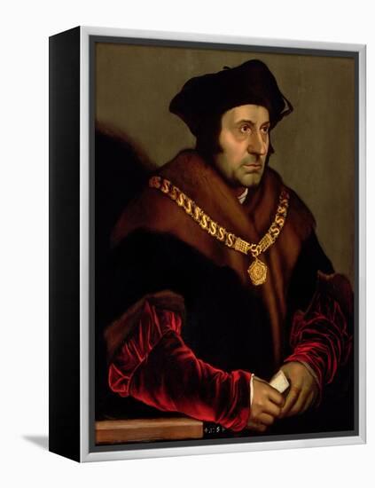 Portrait of Sir Thomas More (1478-1535)-Hans Holbein the Younger-Framed Premier Image Canvas