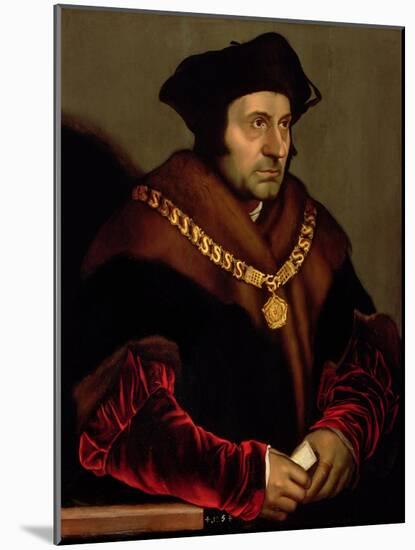 Portrait of Sir Thomas More (1478-1535)-Hans Holbein the Younger-Mounted Giclee Print