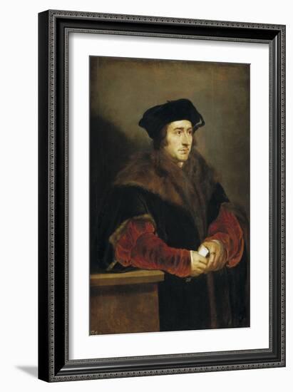 Portrait of Sir Thomas More, 1625-1630-Peter Paul Rubens-Framed Giclee Print