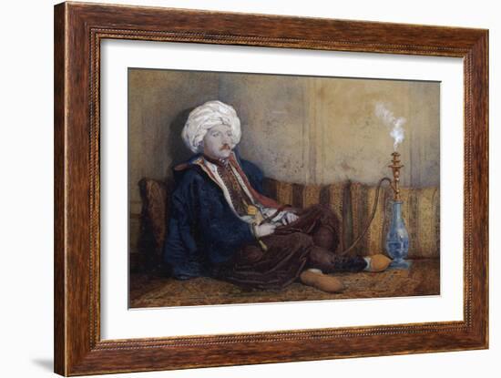 Portrait of Sir Thomas Phillips in Eastern Costume, Reclining with a Hookah-Richard Dadd-Framed Giclee Print