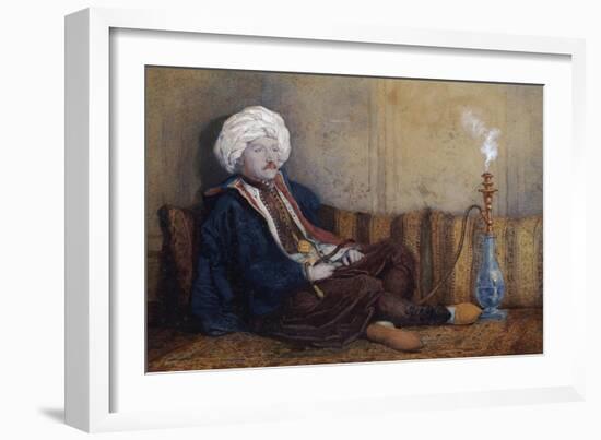 Portrait of Sir Thomas Phillips in Eastern Costume, Reclining with a Hookah-Richard Dadd-Framed Giclee Print